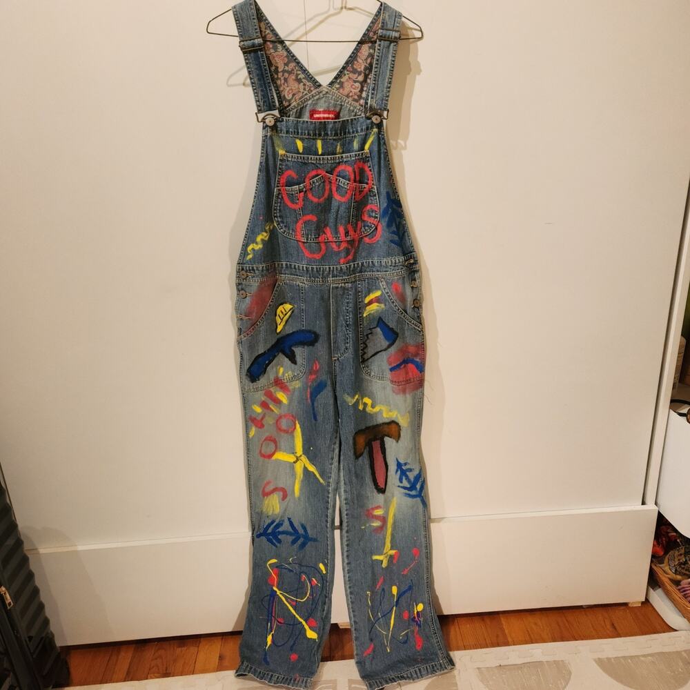 Men's DIY Child's Play 2 Chucky Good Guy Costume Overalls Union Bay Sz Large - Picture 8 of 8